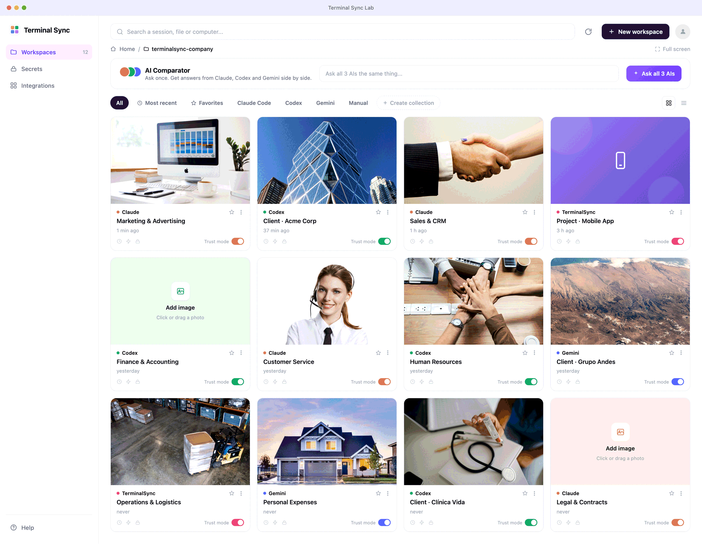 TerminalSync dashboard